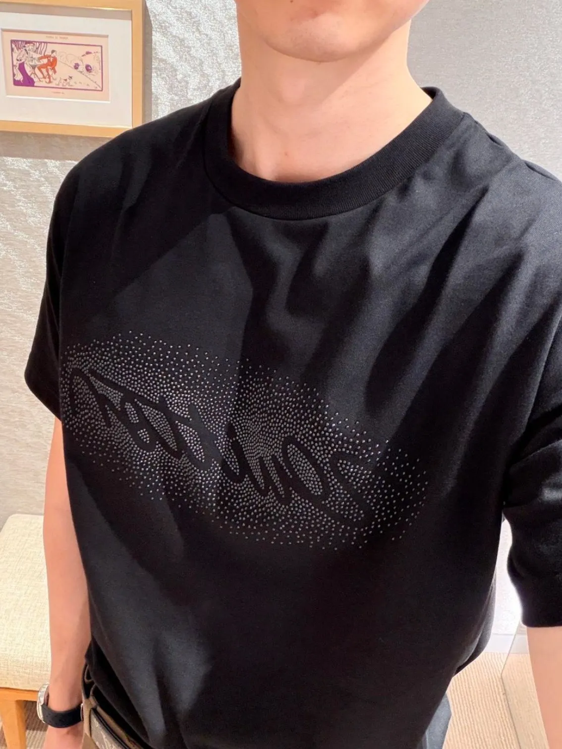 Louis Vuitton/Louis Vuitton Iron-On Letter Short Sleeve